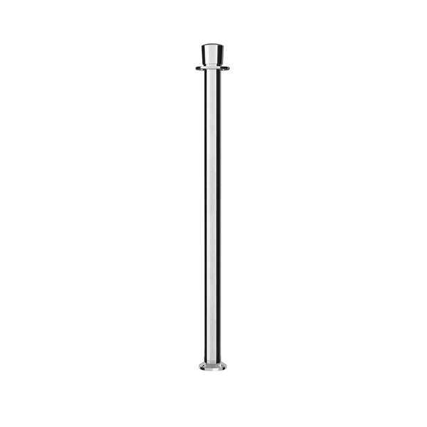 Montour Line Stanchion Post and Rope Fixed Base Pol.Steel Post Crown Top CXF-PS-CN